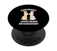 Quelqu'un Aime être écologiste, Joli Travail de Lapin de Pâques PopSockets PopGrip Adhésif