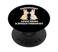 Quelqu'un Aime être orthophoniste, Mignon Lapin de Pâques PopSockets PopGrip Adhésif