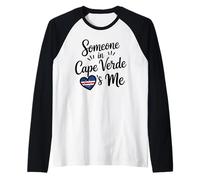 Quelqu'un Au Cap-Vert M'aime Drapeau Coeur Manche Raglan