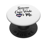 Quelqu'un Au Cap-Vert M'aime Drapeau Coeur PopSockets PopGrip Adhésif