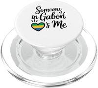 Quelqu'un Au Gabon M'aime Coeur Drapeau Fierté Famille PopSockets PopGrip pour MagSafe