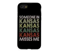 Quelqu'un au Kansas me Manque State Retro Vintage Coque pour iPhone SE (2020) / 7/8