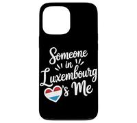 Quelqu'un Au Luxembourg M'aime Coeur Drapeau Coque pour iPhone 13 Pro Max