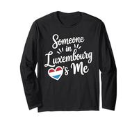 Quelqu'un Au Luxembourg M'aime Coeur Drapeau Manche Longue