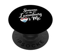 Quelqu'un Au Luxembourg M'aime Coeur Drapeau PopSockets PopGrip Adhésif