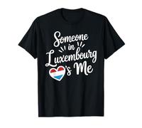 Quelqu'un Au Luxembourg M'aime Coeur Drapeau T-Shirt