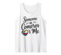 Quelqu'un Aux Comores S Moi Comores Drapeau Coeur Longue Débardeur