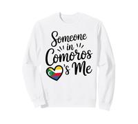 Quelqu'un Aux Comores S Moi Comores Drapeau Coeur Longue Sweatshirt