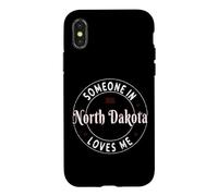 Quelqu'un dans Le Dakota du Nord m'aime Grunge State Retro Coque pour iPhone X/XS