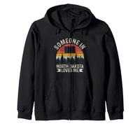 Quelqu'un dans Le Dakota du Nord m'aime Vintage Sweat à Capuche