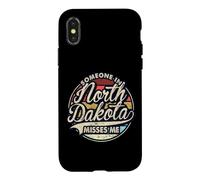 Quelqu'un dans Le Dakota du Nord me Manque US State Cool Retro Coque pour iPhone X/XS