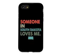 Quelqu'un dans Le Dakota du Sud m'aime, Style rétro, État américain Coque pour iPhone SE (2020) / 7/8