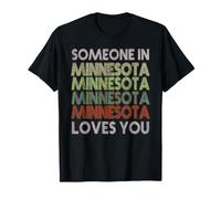 Quelqu'un dans Le Minnesota t'aime State Retro Vintage T-Shirt