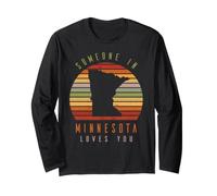 Quelqu'un dans Le Minnesota t'aime Vintage State Retro Manche Longue