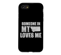 Quelqu'un dans Le Montana m'aime Retro US State Cool Coque pour iPhone SE (2020) / 7/8