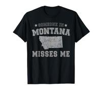 Quelqu'un dans Le Montana me Manque Heart Vintage State T-Shirt