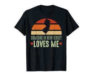Quelqu'un dans Le New Jersey m'aime Retro Vintage State T-Shirt