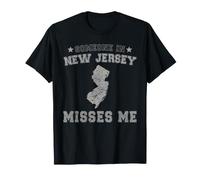 Quelqu'un dans Le New Jersey me Manque Heart Vintage State T-Shirt