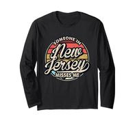 Quelqu'un dans Le New Jersey me Manque US State Cool Retro Manche Longue
