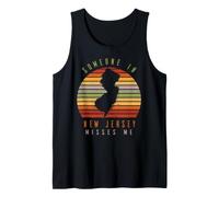 Quelqu'un dans Le New Jersey me Manque Vintage State Retro Débardeur