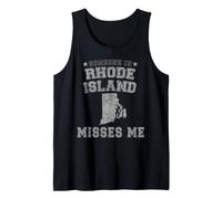 Quelqu'un dans Le Rhode Island me Manque Heart Vintage State Débardeur