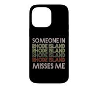 Quelqu'un dans Le Rhode Island me Manque State Retro Vintage Coque pour iPhone 14 Pro Max