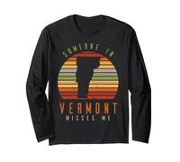 Quelqu'un dans Le Vermont me Manque Vintage State Retro Manche Longue