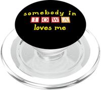 Quelqu'un dans l'Iowa m'aime avec des éléments de Construction pour Enfants PopSockets PopGrip pour MagSafe
