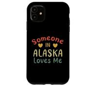 Quelqu'un en Alaska m'aime Retro USA State US Coque pour iPhone 11