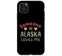 Quelqu'un en Alaska m'aime Retro USA State US Coque pour iPhone 11 Pro Max