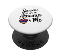 Quelqu'un en Arménie M'aime Cœur Drapeau Amour PopSockets PopGrip Adhésif
