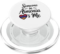 Quelqu'un en Arménie M'aime Cœur Drapeau Amour PopSockets PopGrip pour MagSafe