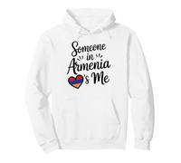 Quelqu'un en Arménie M'aime Cœur Drapeau Amour Sweat à Capuche