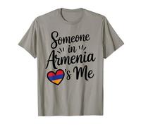 Quelqu'un en Arménie M'aime Cœur Drapeau Amour T-Shirt