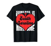 Quelqu'un en Caroline du Sud Manque à Moi Heart Retro Vintage T-Shirt