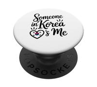 Quelqu'un en Corée M'aime Drapeau Coeur Coréen PopSockets PopGrip Adhésif