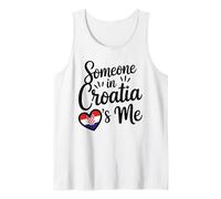 Quelqu'un en Croatie M'aime Coeur De Croatie Débardeur