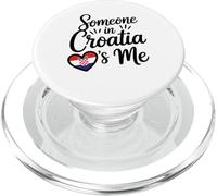 Quelqu'un en Croatie M'aime Coeur De Croatie PopSockets PopGrip pour MagSafe
