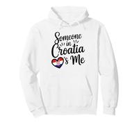 Quelqu'un en Croatie M'aime Coeur De Croatie Sweat à Capuche