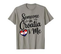 Quelqu'un en Croatie M'aime Coeur De Croatie T-Shirt