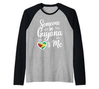 Quelqu'un en Guyane M'aime Coeur Longue Distance Manche Raglan