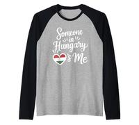 Quelqu'un en Hongrie M'aime l'amour Longue Distance Manche Raglan