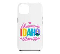 Quelqu'un en Idaho m'aime Mountain Forest State Love Coque pour iPhone 13