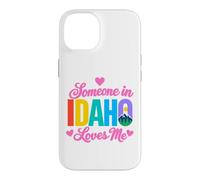Quelqu'un en Idaho m'aime Mountain Forest State Love Coque pour iPhone 14