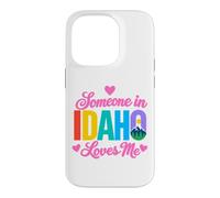Quelqu'un en Idaho m'aime Mountain Forest State Love Coque pour iPhone 14 Pro
