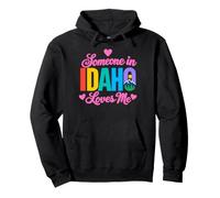 Quelqu'un en Idaho m'aime Mountain Forest State Love Sweat à Capuche
