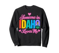Quelqu'un en Idaho m'aime Mountain Forest State Love Sweatshirt
