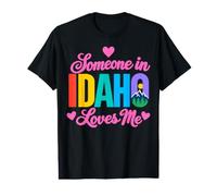 Quelqu'un en Idaho m'aime Mountain Forest State Love T-Shirt Graphique avec Valeur