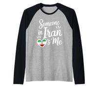 Quelqu'un en Iran Est Moi Iran Drapeau Coeur Amour Manche Raglan