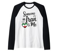 Quelqu'un en Iran S Moi Coeur Drapeau Amour Famille Manche Raglan
